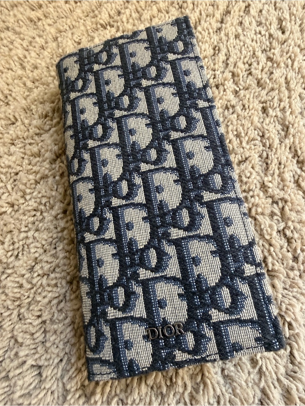 ✨BRAND NEW✨💯% AUTHENTIC Dior Navy Jacquard Long Wallet